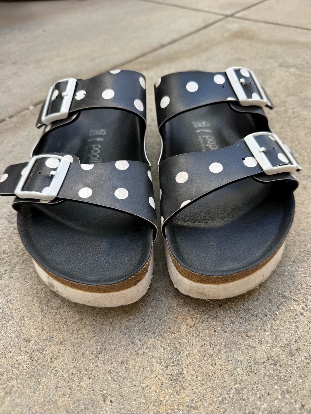 Birkenstock Papillio Polka Dot Arizona Platform Sandal Sz 42 / Women’s 11 - Picture 3 of 8
